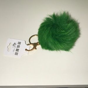 Puff ball keychain